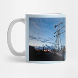 Tall Ship docked for the night Mug